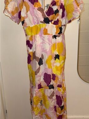 Maeve by Anthropologie Maxi Dress in Yellow & Pink